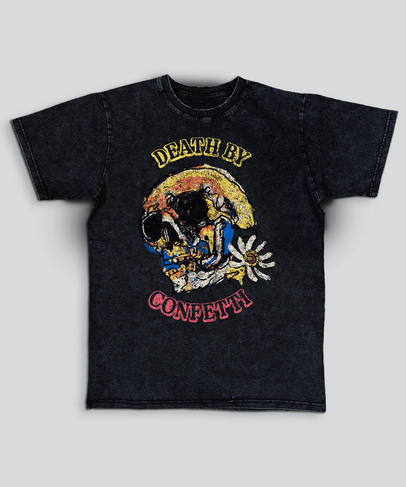 Death By Confetti - ミネラルウォッシュTシャツ